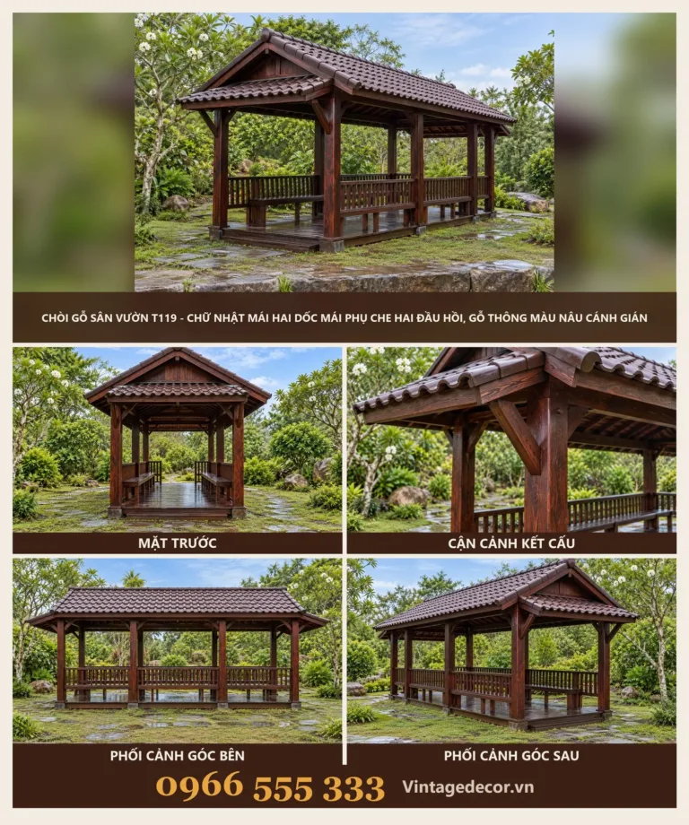 Chòi Gỗ Sân Vườn T119