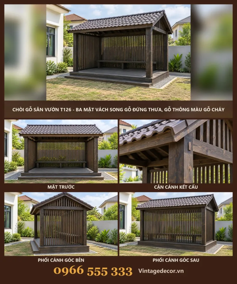 Chòi Gỗ Sân Vườn T126