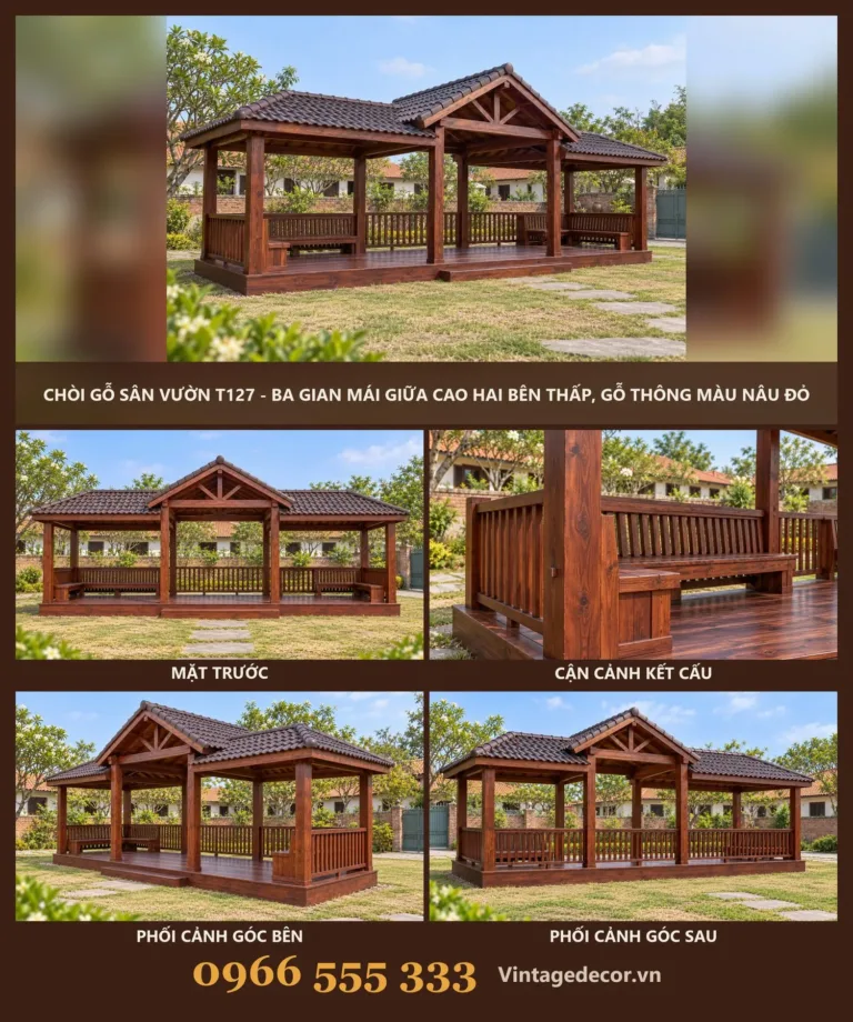 Chòi Gỗ Sân Vườn T127
