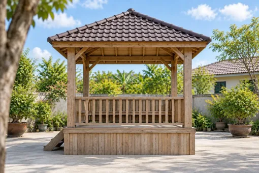 Chòi Gỗ Sân Vườn T133 - Gầm Sàn Quây Ván Có Cửa Chứa Đồ, Gỗ Thông Màu Vintage Chòi Gỗ Sân Vườn T133 - Gầm Sàn Quây Ván Có Cửa Chứa Đồ, Gỗ Thông Màu Vintage