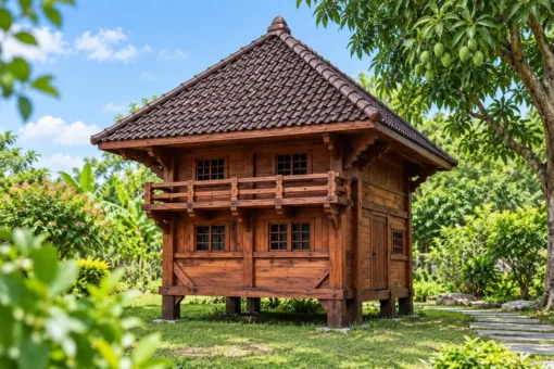 Chòi Gỗ Sân Vườn T90 - Hai Tầng Thân Kín Ban Công Gỗ, Gỗ Thông Chòi Gỗ Sân Vườn T90 - Hai Tầng Thân Kín Ban Công Gỗ, Gỗ Thông