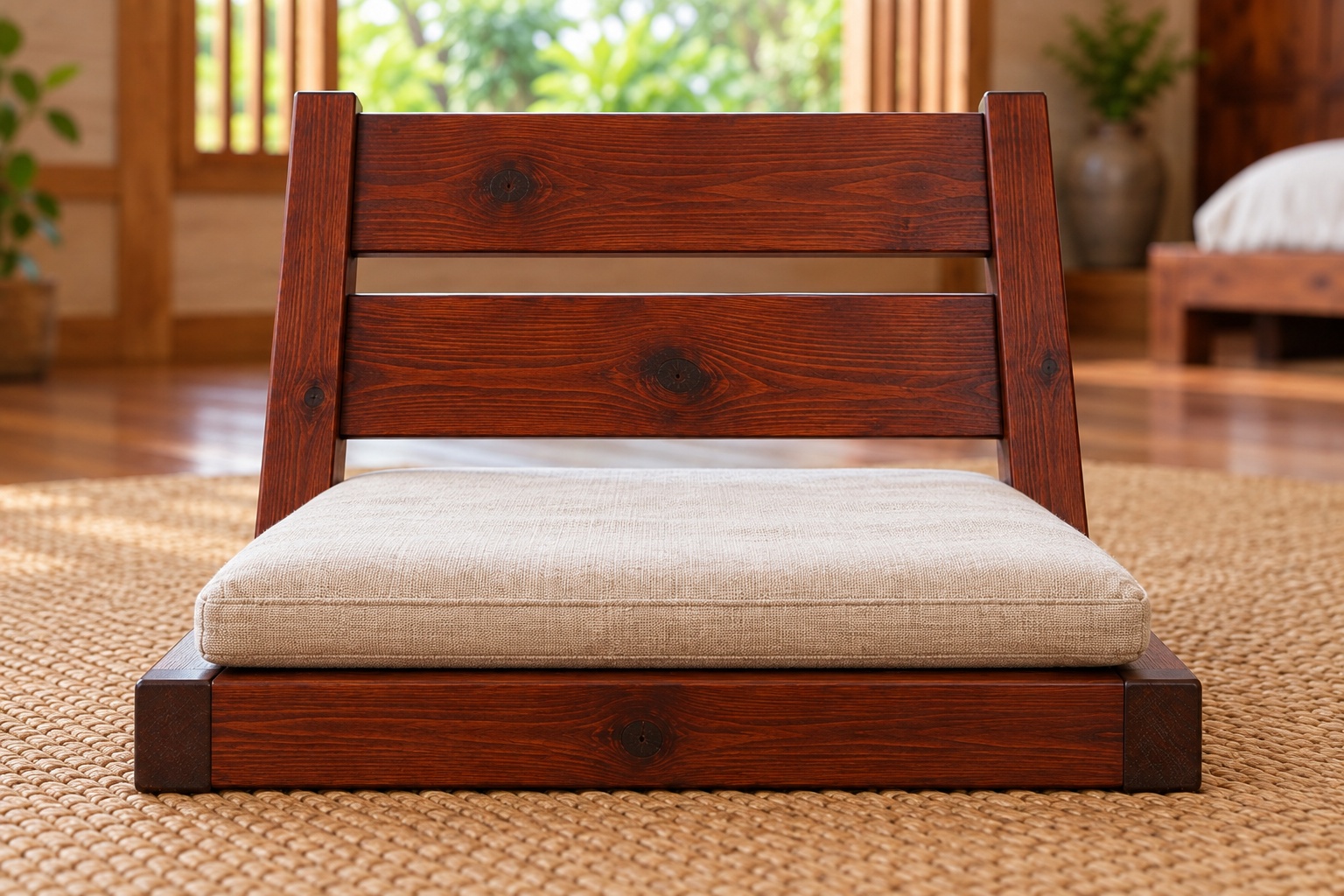 Ghế Bệt Gỗ Thông NT42 - Có Tựa Kiểu Nhật Ngồi Sàn, Gỗ Thông Màu Nâu Đỏ Ghế Bệt Gỗ Thông NT42 - Có Tựa Kiểu Nhật Ngồi Sàn, Gỗ Thông Màu Nâu Đỏ