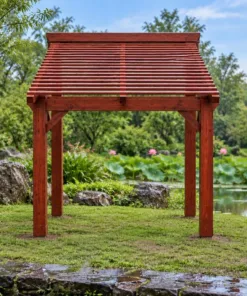 Giàn P34 nhìn thẳng phía cột thấp, nan xếp sát