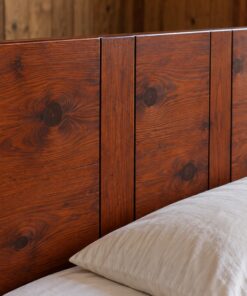 Giường Gỗ Thông GN20 - Đầu Giường Ván Dọc Nhịp Rộng Hẹp Xen Kẽ, Gỗ Thông