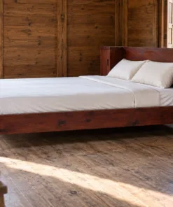 Giường gỗ GN26 – nhìn ngang, cánh hộc có khe tay nắm