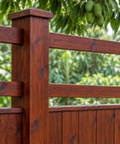Hàng Rào Gỗ Sân Vườn HR13 - Dưới Ván Kín Trên Hai Thanh Ngang, Gỗ Thông
