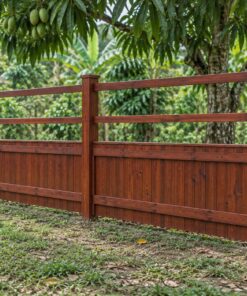 Hàng Rào Gỗ Sân Vườn HR13 - Dưới Ván Kín Trên Hai Thanh Ngang, Gỗ Thông