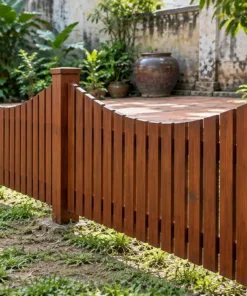 Hàng rào gỗ HR16 – nhìn chéo dọc rào