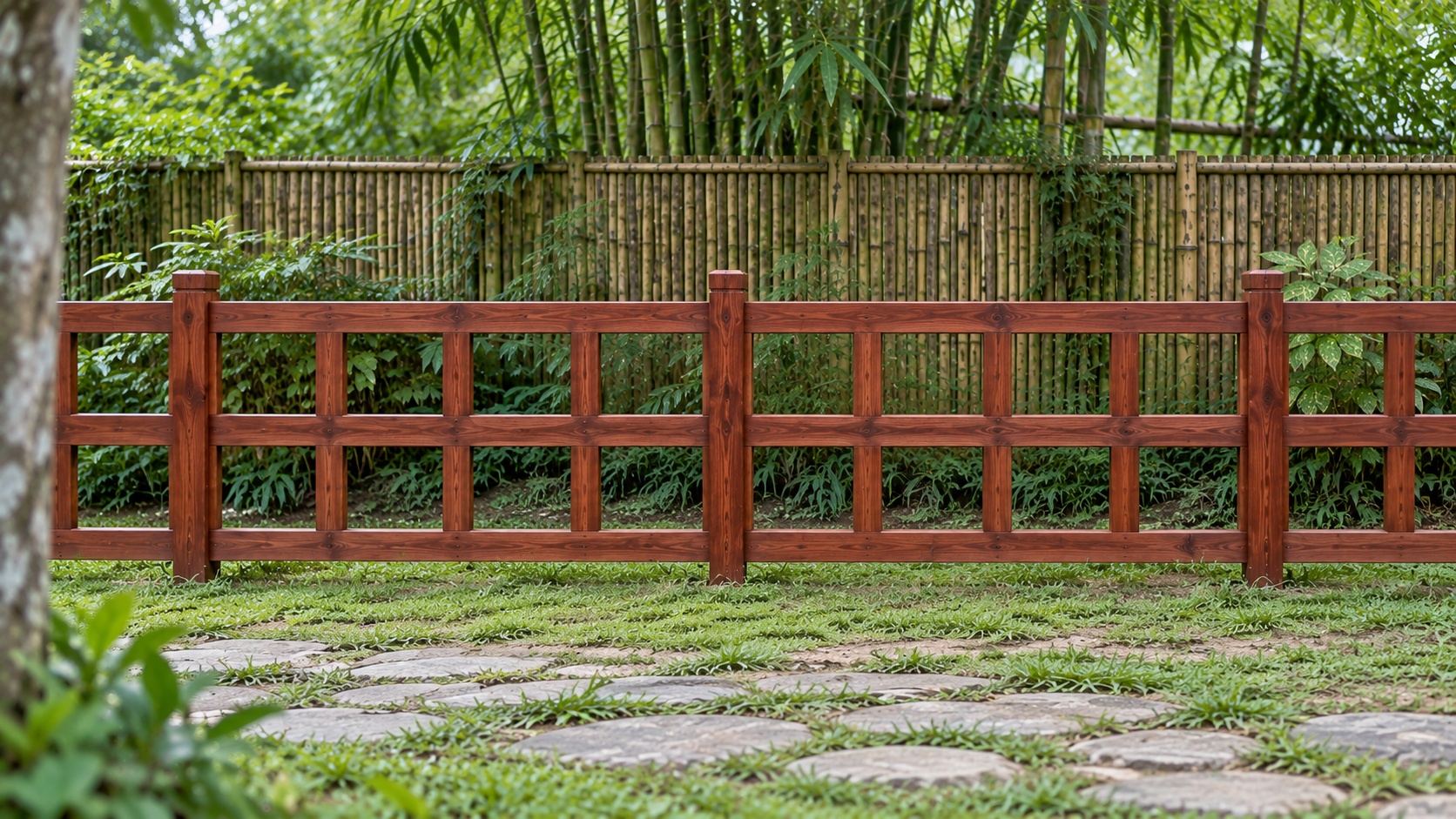 Hàng Rào Gỗ Sân Vườn HR18 - Lưới Ô Vuông Lớn Thoáng Kiểu Nhật, Gỗ Thông Hàng Rào Gỗ Sân Vườn HR18 - Lưới Ô Vuông Lớn Thoáng Kiểu Nhật, Gỗ Thông