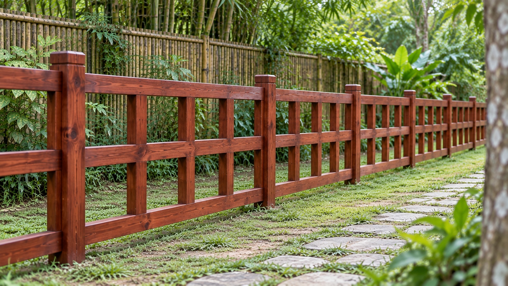Hàng Rào Gỗ Sân Vườn HR18 - Lưới Ô Vuông Lớn Thoáng Kiểu Nhật, Gỗ Thông Hàng Rào Gỗ Sân Vườn HR18 - Lưới Ô Vuông Lớn Thoáng Kiểu Nhật, Gỗ Thông