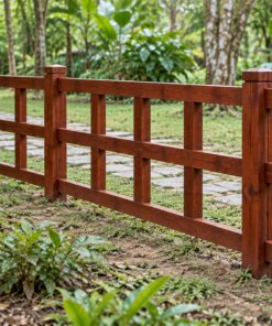 Hàng Rào Gỗ Sân Vườn HR18 - Lưới Ô Vuông Lớn Thoáng Kiểu Nhật, Gỗ Thông