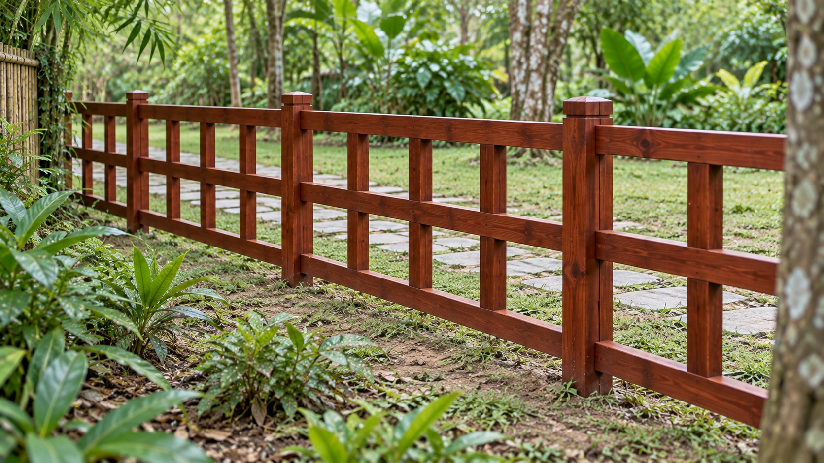 Hàng Rào Gỗ Sân Vườn HR18 - Lưới Ô Vuông Lớn Thoáng Kiểu Nhật, Gỗ Thông Hàng Rào Gỗ Sân Vườn HR18 - Lưới Ô Vuông Lớn Thoáng Kiểu Nhật, Gỗ Thông