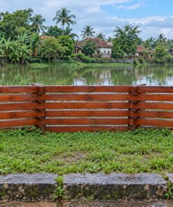 Hàng Rào Gỗ Sân Vườn HR19 - Thanh Gác Chéo Zíc Zắc Không Cột, Gỗ Thông