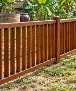 Hàng Rào Gỗ Sân Vườn HR21 - Lam Đứng Xoay Chéo, Gỗ Thông