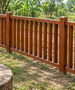 Hàng Rào Gỗ Sân Vườn HR21 - Lam Đứng Xoay Chéo, Gỗ Thông