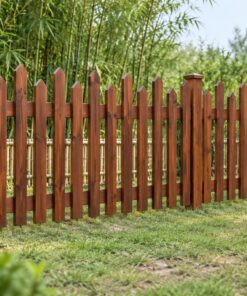 Hàng Rào Gỗ Sân Vườn HR7 - Nan Đứng Cao Thấp Xen Kẽ, Gỗ Thông