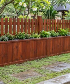 Hàng Rào Gỗ Sân Vườn HR9 - Chân Bồn Trồng Cây Liền Khối, Gỗ Thông