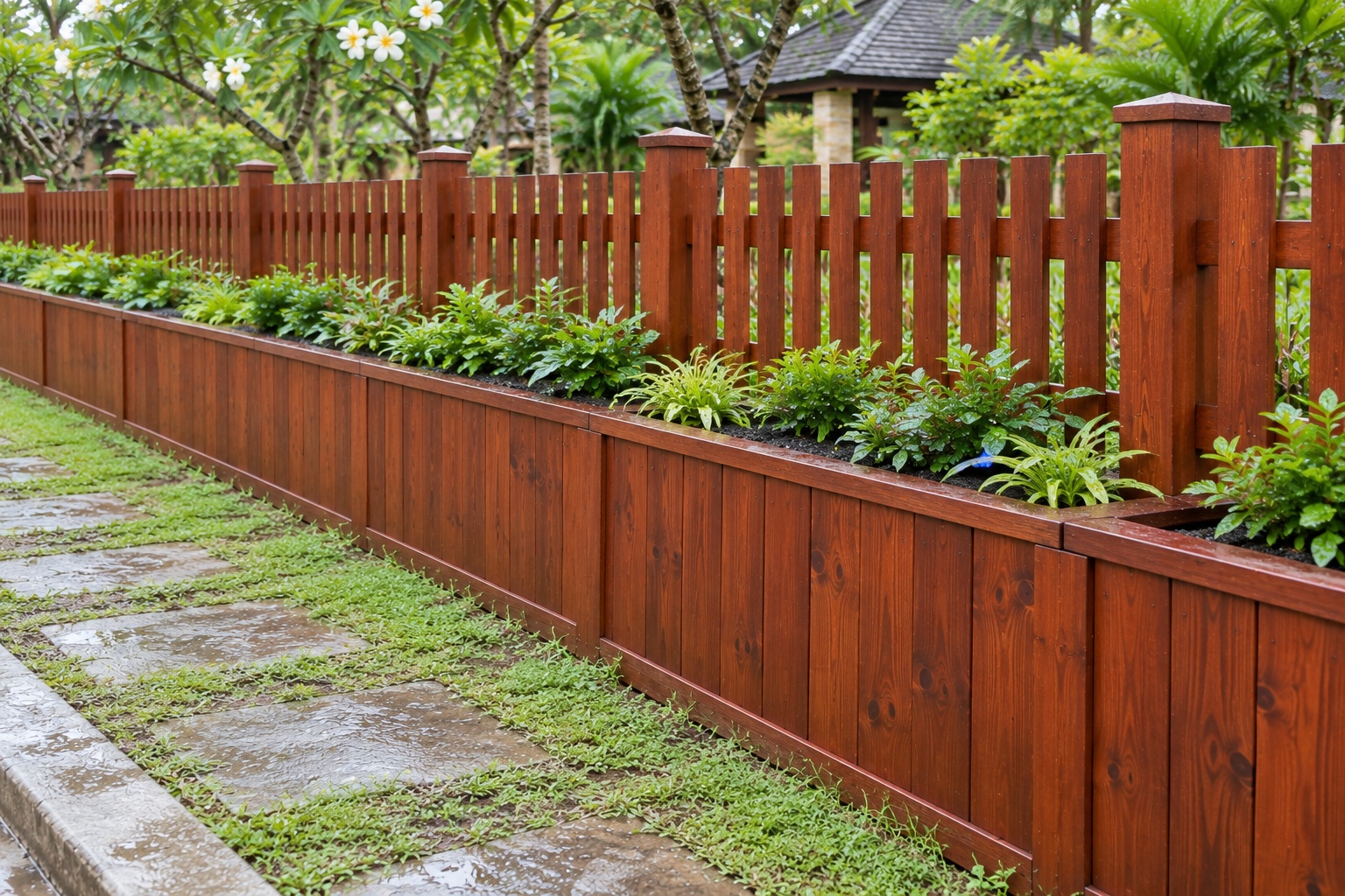 Hàng Rào Gỗ Sân Vườn HR9 - Chân Bồn Trồng Cây Liền Khối, Gỗ Thông Hàng Rào Gỗ Sân Vườn HR9 - Chân Bồn Trồng Cây Liền Khối, Gỗ Thông