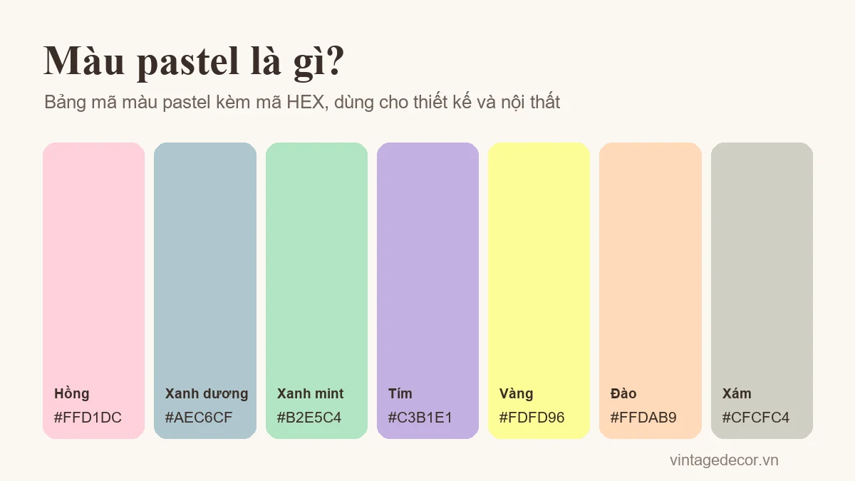 Màu Pastel Là Gì? Bảng Mã Màu Pastel Hồng, Xanh, Tím (HEX, RGB)