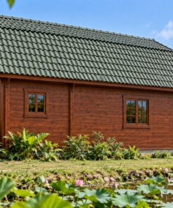 Nhà Gỗ Bungalow B25 - Mái Gãy Kiểu Kho Thóc Gác Ngủ, Gỗ Thông