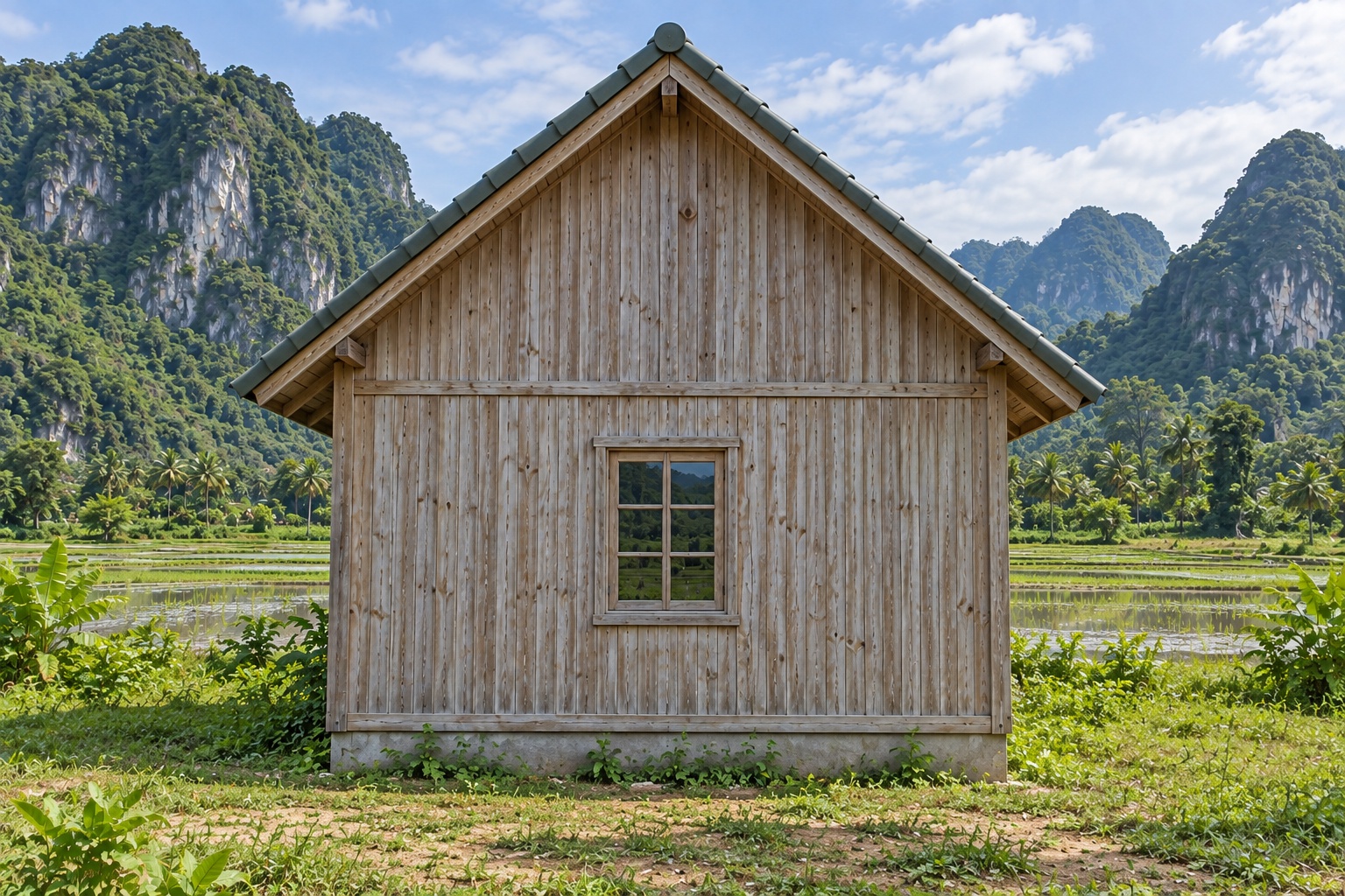 Nhà Gỗ Bungalow B31 - Đầu Hồi Quay Ra Trước Gác Ban Công Nhỏ, Gỗ Thông Màu Vintage Nhà Gỗ Bungalow B31 - Đầu Hồi Quay Ra Trước Gác Ban Công Nhỏ, Gỗ Thông Màu Vintage