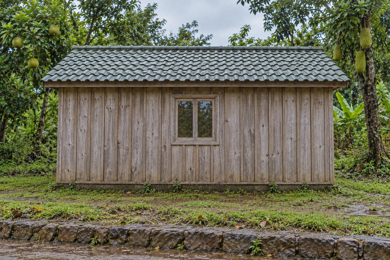 Nhà Gỗ Bungalow B39 - Vách Ván Đứng Nẹp Che Mạch Mái Thấp, Gỗ Thông Màu Vintage Nhà Gỗ Bungalow B39 - Vách Ván Đứng Nẹp Che Mạch Mái Thấp, Gỗ Thông Màu Vintage
