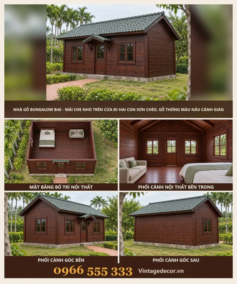 Nhà Gỗ Bungalow B48