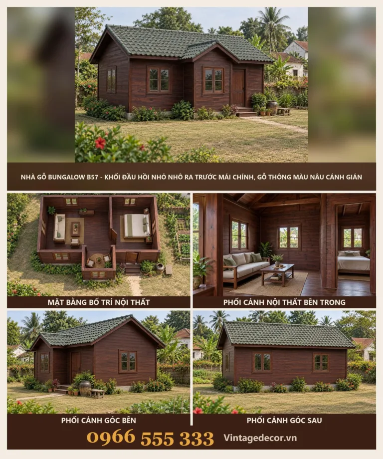 Nhà Gỗ Bungalow B57