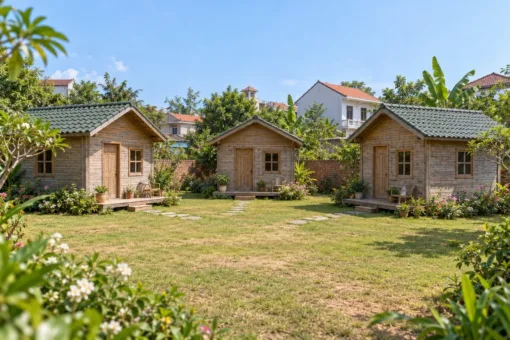 Nhà Gỗ Homestay S100 - Ba Căn Nhỏ Riêng Quây Quanh Sân Chung, Gỗ Thông Màu Vintage Nhà Gỗ Homestay S100 - Ba Căn Nhỏ Riêng Quây Quanh Sân Chung, Gỗ Thông Màu Vintage