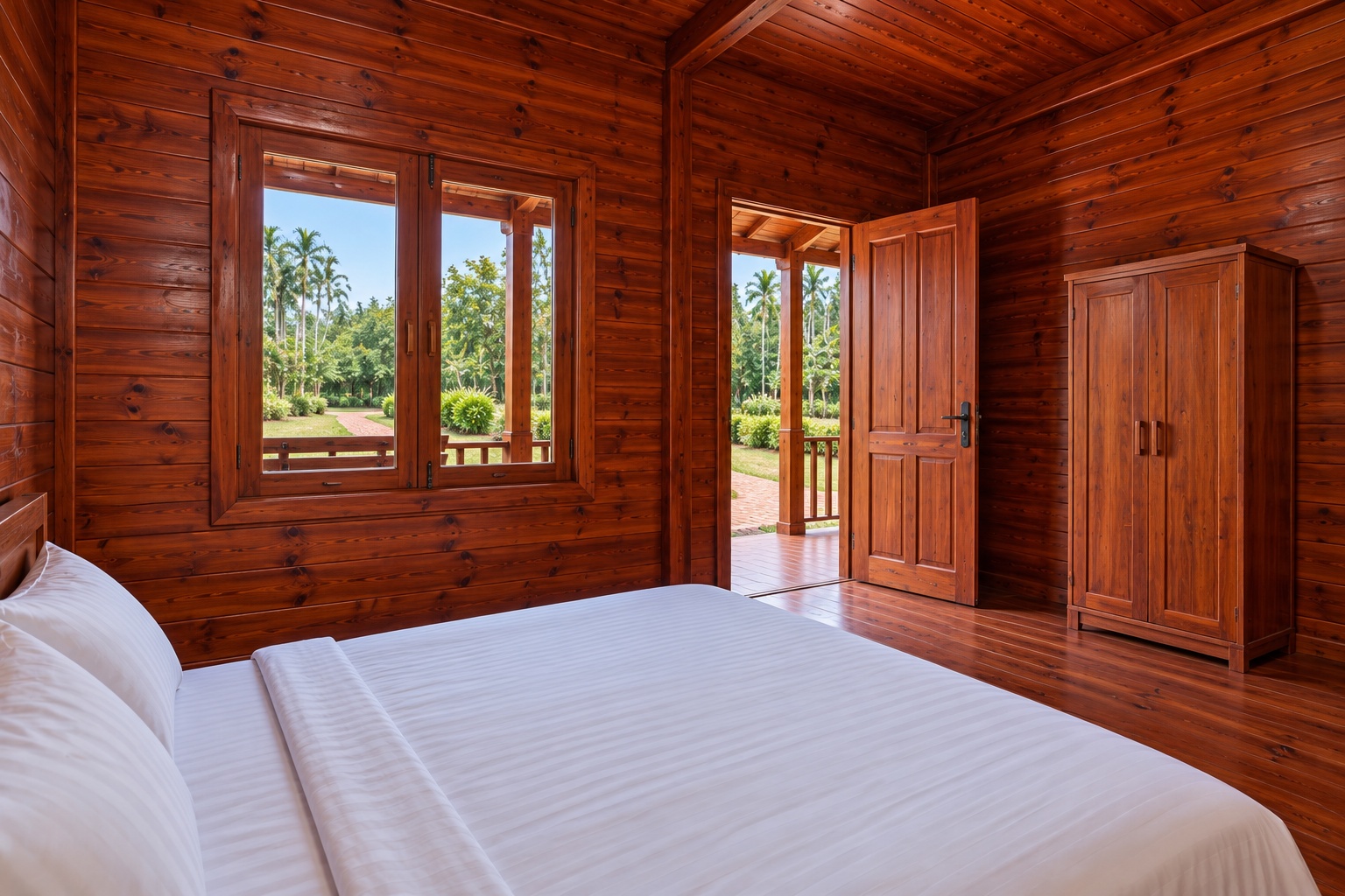 Nhà Gỗ Homestay S72 - Dãy Ba Phòng Liền Chung Hiên Dài, Gỗ Thông Nhà Gỗ Homestay S72 - Dãy Ba Phòng Liền Chung Hiên Dài, Gỗ Thông