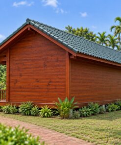 Nhà Gỗ Homestay S72 - Dãy Ba Phòng Liền Chung Hiên Dài, Gỗ Thông