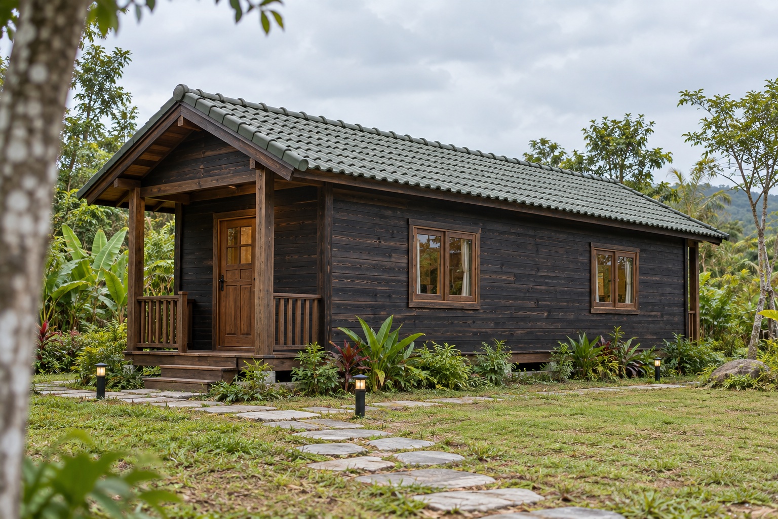 Nhà Gỗ Homestay S78 - Nhà Đôi Hai Căn Chung Vách Lối Vào Hai Đầu, Gỗ Thông Màu Gỗ Cháy Nhà Gỗ Homestay S78 - Nhà Đôi Hai Căn Chung Vách Lối Vào Hai Đầu, Gỗ Thông Màu Gỗ Cháy