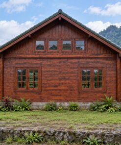 Nhà Gỗ Homestay S79 - Phòng Chung Lớn Gác Ngủ Tập Thể, Gỗ Thông Màu Nâu Đỏ