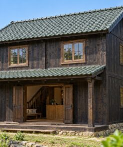 Nhà Gỗ Homestay S82 - Hai Tầng Tầng Dưới Quầy Đón Khách Tầng Trên Hai Phòng, Gỗ Thông Màu Gỗ Cháy