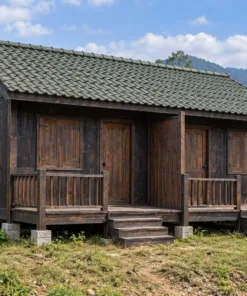 Nhà Gỗ Homestay S86 - Hai Phòng Sân Gỗ Riêng Ngăn Bằng Vách, Gỗ Thông Màu Gỗ Cháy