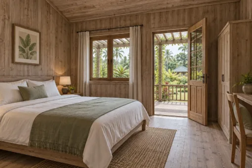 Nhà Gỗ Homestay S98 - Hiên Trước Giàn Lam Gỗ Thay Mái, Gỗ Thông Màu Vintage Nhà Gỗ Homestay S98 - Hiên Trước Giàn Lam Gỗ Thay Mái, Gỗ Thông Màu Vintage