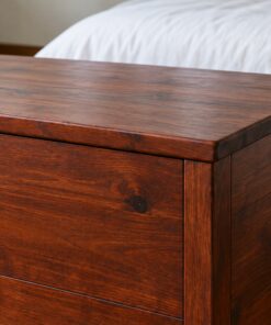 Rương Gỗ Thông NT22 - Rương Cuối Giường Nắp Lật Chân Hộp, Gỗ Thông