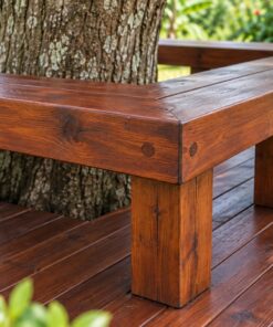 Sàn Gỗ Ngoài Trời SG2 - Sàn Deck Bao Quanh Gốc Cây, Gỗ Thông