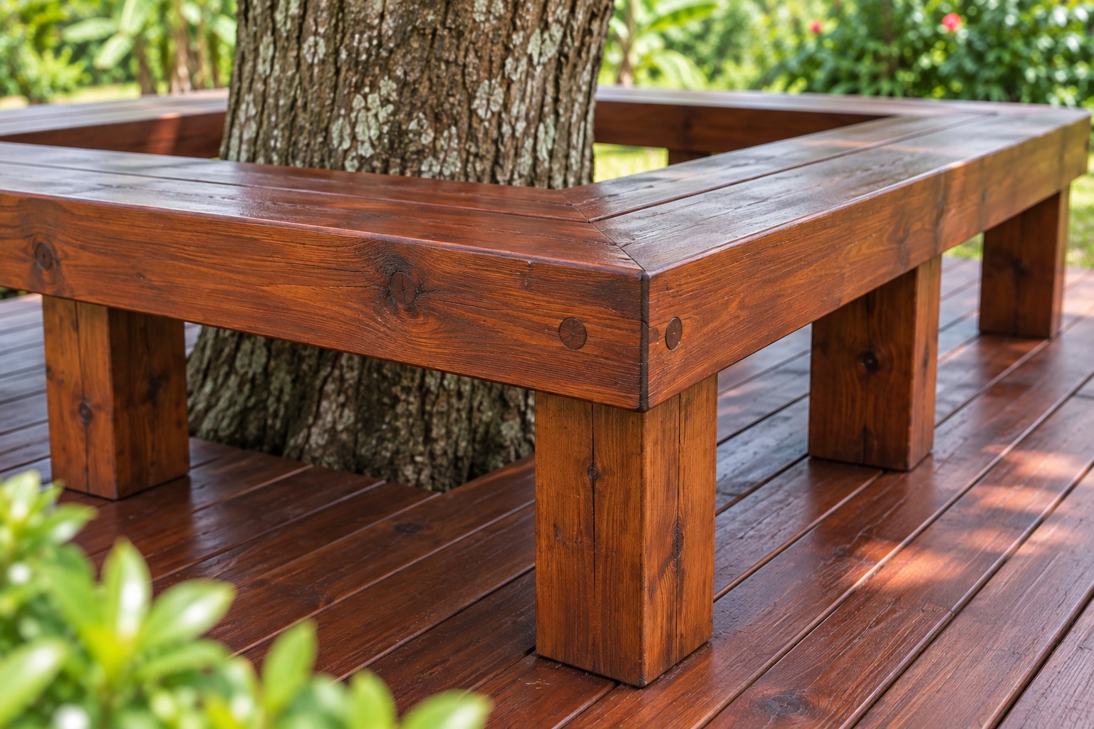 Sàn Gỗ Ngoài Trời SG2 - Sàn Deck Bao Quanh Gốc Cây, Gỗ Thông Sàn Gỗ Ngoài Trời SG2 - Sàn Deck Bao Quanh Gốc Cây, Gỗ Thông