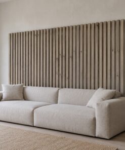 Tấm Ốp Tường Lam Gỗ Thông NT27 - Nan Dọc Trang Trí Sau Sofa, Gỗ Thông Màu Vintage