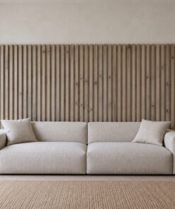 Tấm Ốp Tường Lam Gỗ Thông NT27 - Nan Dọc Trang Trí Sau Sofa, Gỗ Thông Màu Vintage