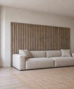 Tấm Ốp Tường Lam Gỗ Thông NT27 - Nan Dọc Trang Trí Sau Sofa, Gỗ Thông Màu Vintage
