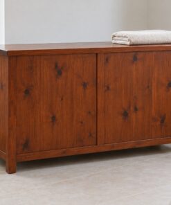 Tủ Ngăn Kéo Gỗ Thông NT19 - Tủ Ngang Thấp Hai Cột Sáu Ngăn, Gỗ Thông