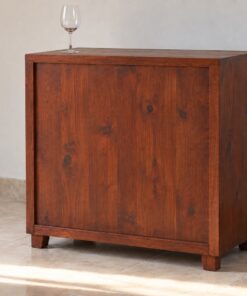 Tủ Rượu Mini TRM16 - Ô Chai Tổ Ong Lục Giác, Gỗ Thông