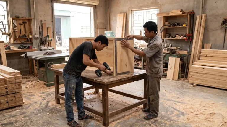 Xưởng đang đóng hàng