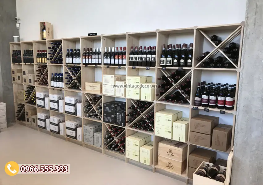 Mẫu thiết kế cửa hàng rượu vang đẹp CHR20