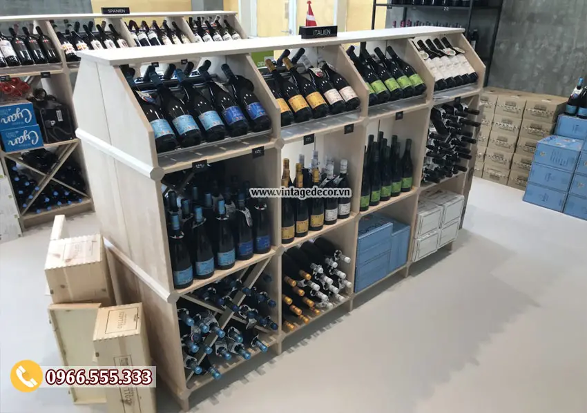 Mẫu thiết kế cửa hàng rượu vang đẹp CHR20