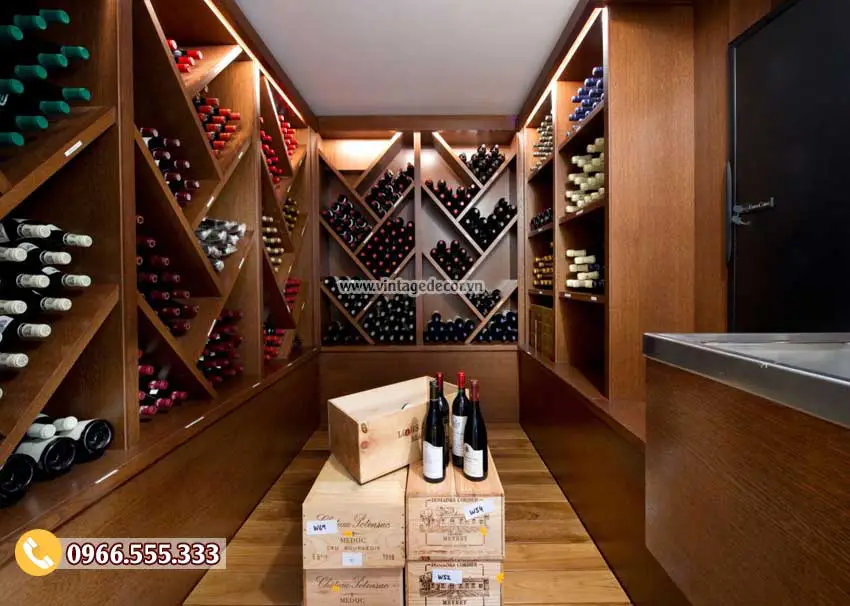 Mẫu thiết kế hầm rượu trong nhà đẹp HR08