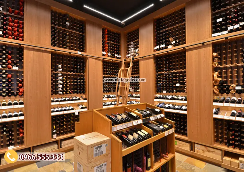 Mẫu thiết kế cửa hàng rượu vang chuyên nghiệp CHR26