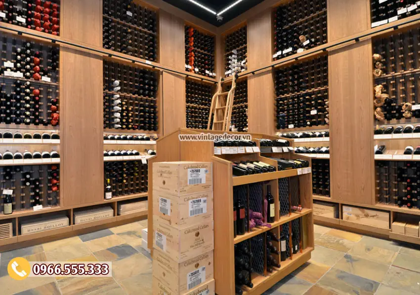 Mẫu thiết kế cửa hàng rượu vang chuyên nghiệp CHR26